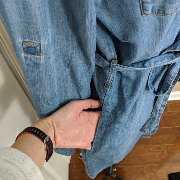 SOLD Chambray Shirt Dress - Picture 3 of 5